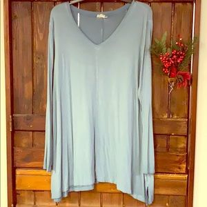 Light blue, tunic blouse